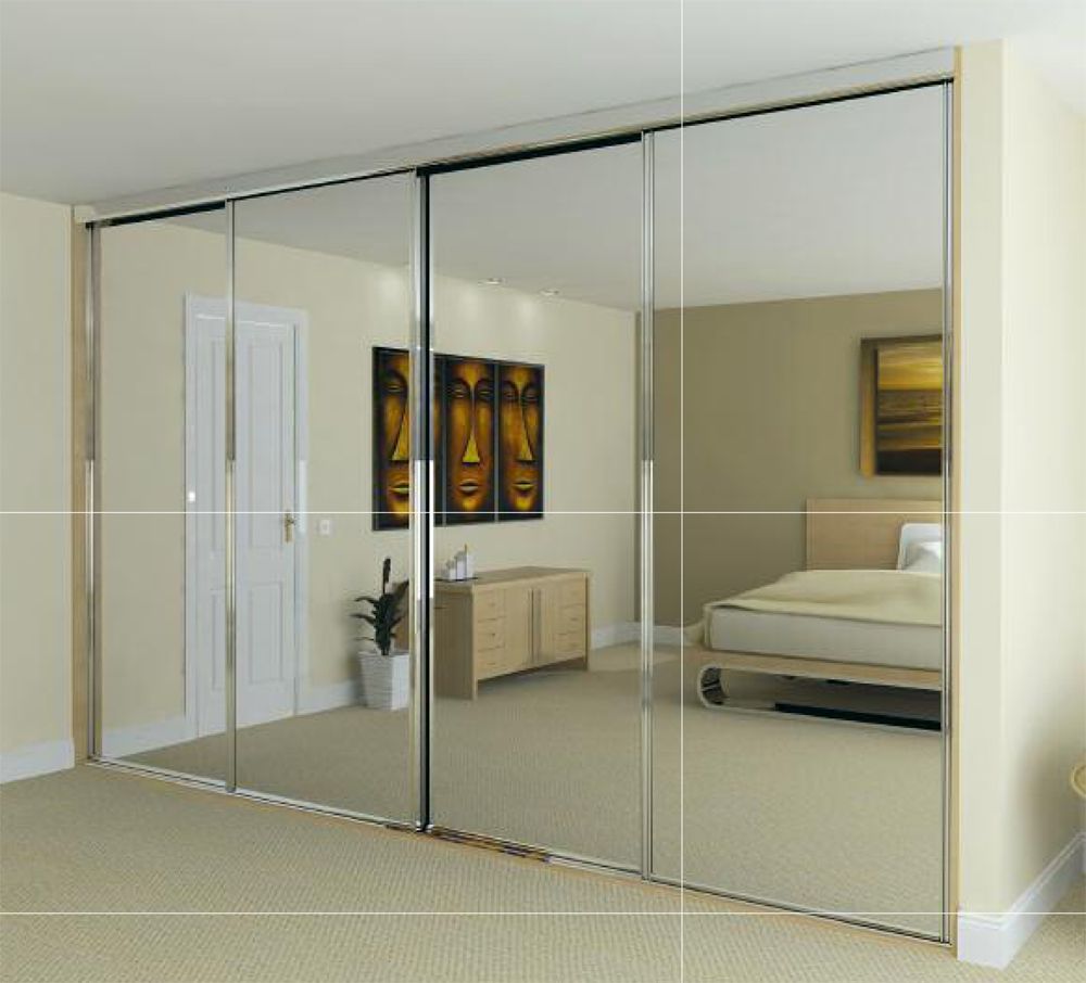 Wardrobe with mirror for small bedrooms