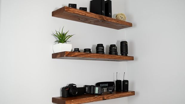 floating shelf to increase space