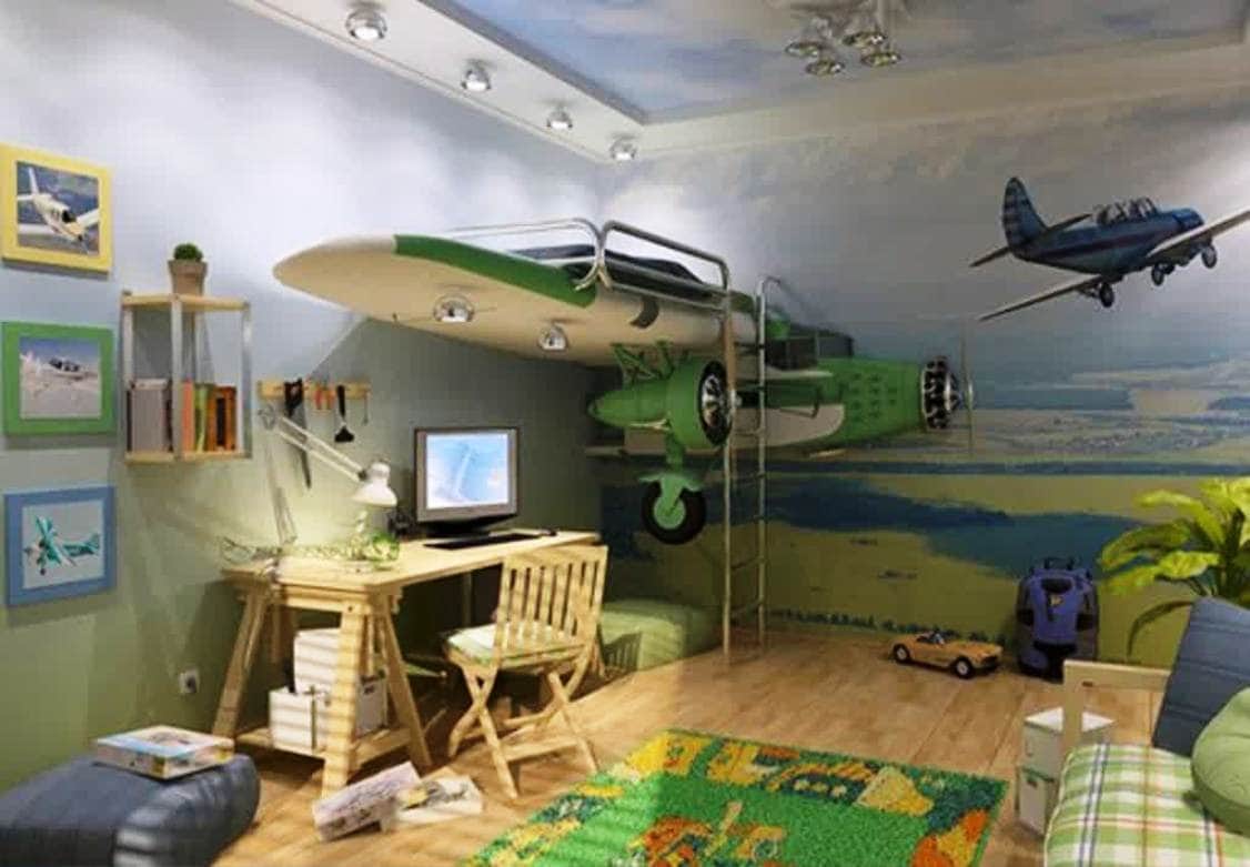 Cool Airplane Themed Room