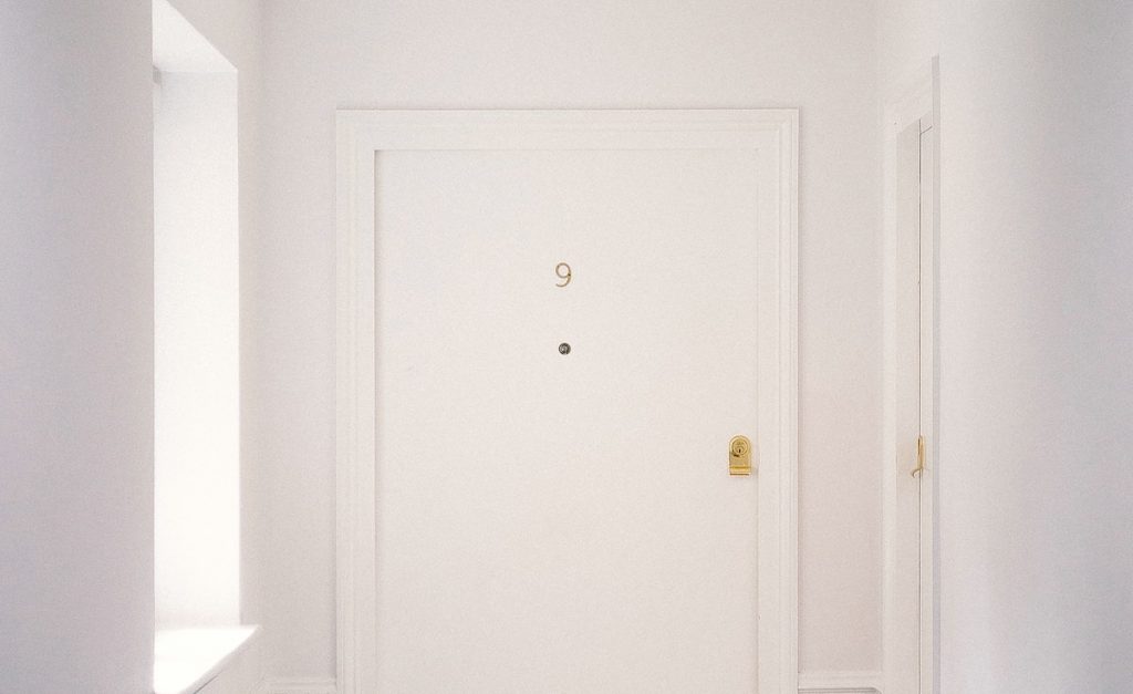 white classic door