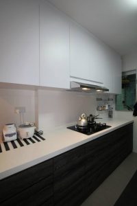 kitchen, black and white, minimalistic