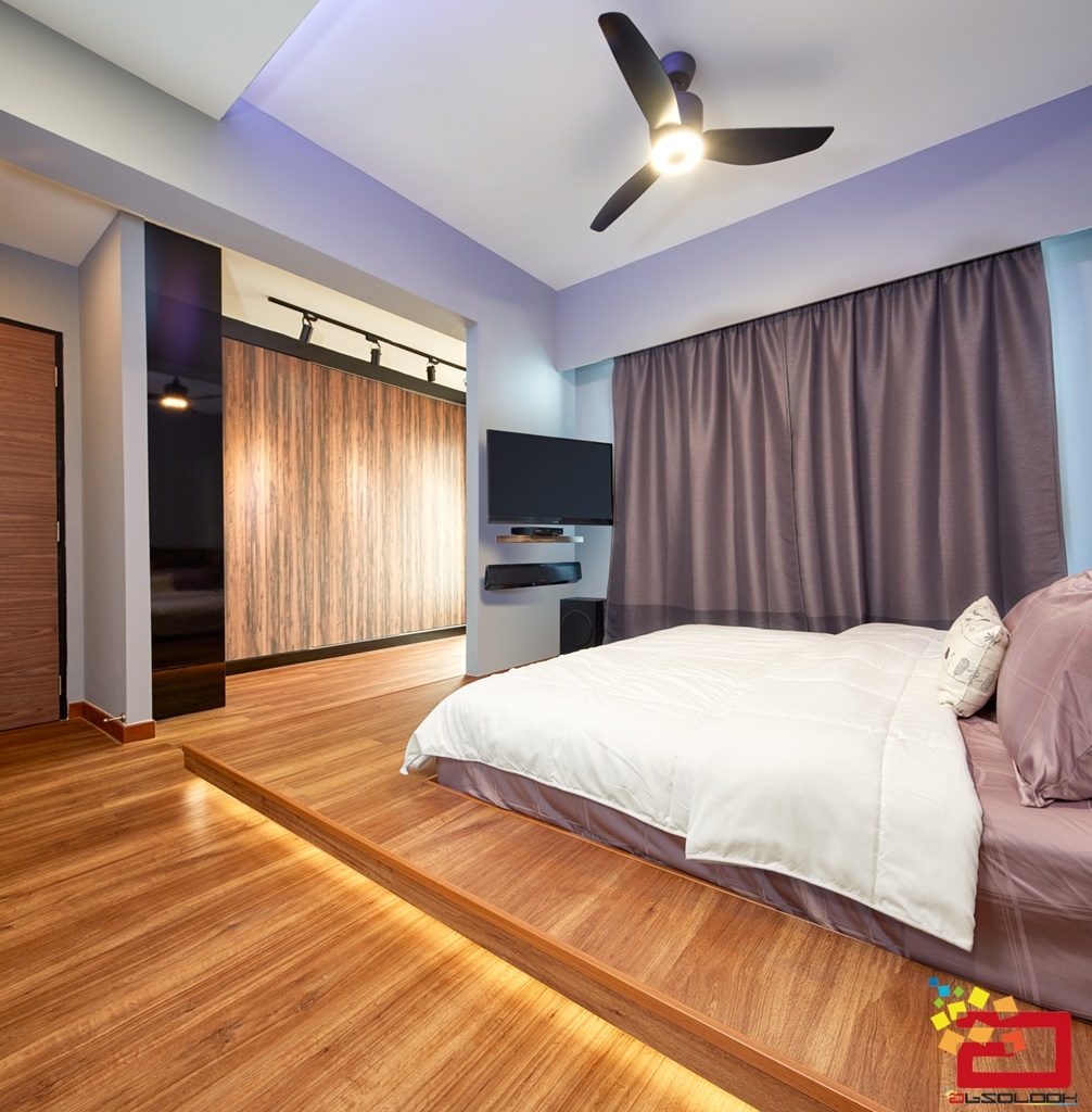 bedroom, 4 room HDB interior design