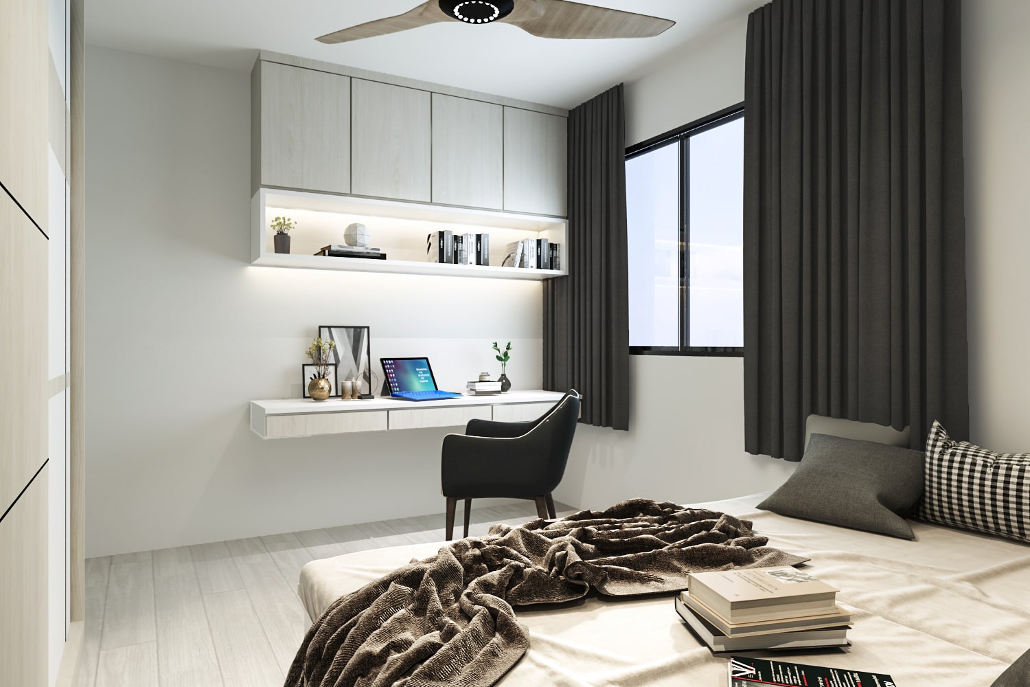 bedroom, 5-room HDB flat interior design