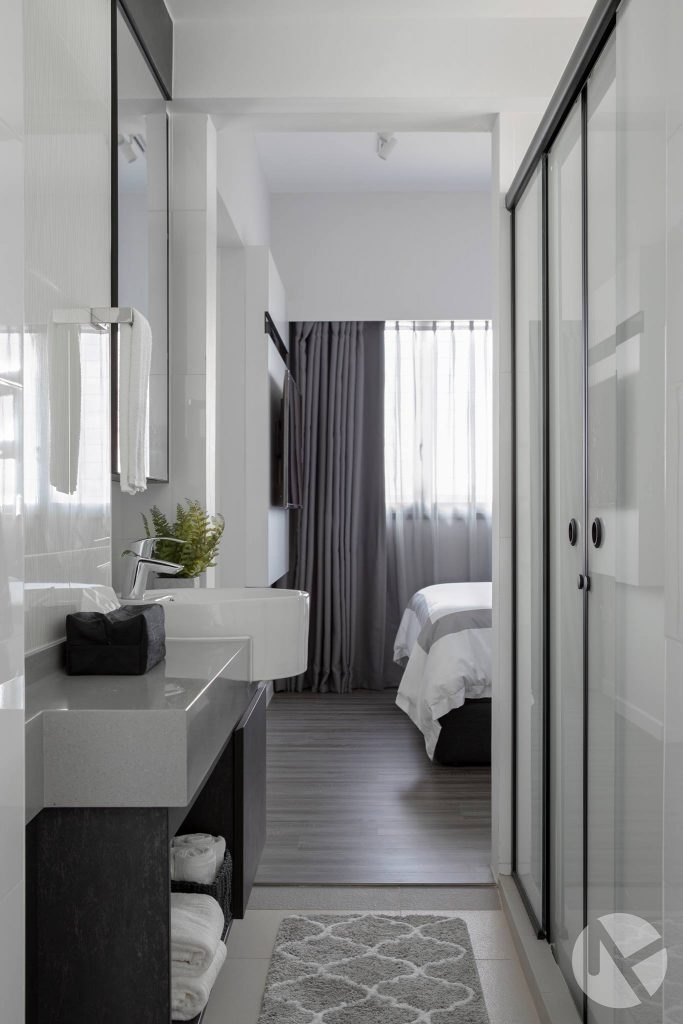 HDB 2 room flat, washroom, washroom interior design